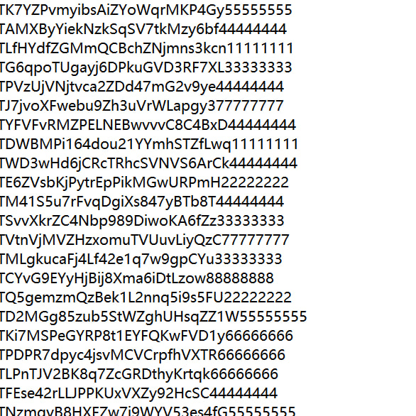 波场靓号订制（下单后请联系客服）